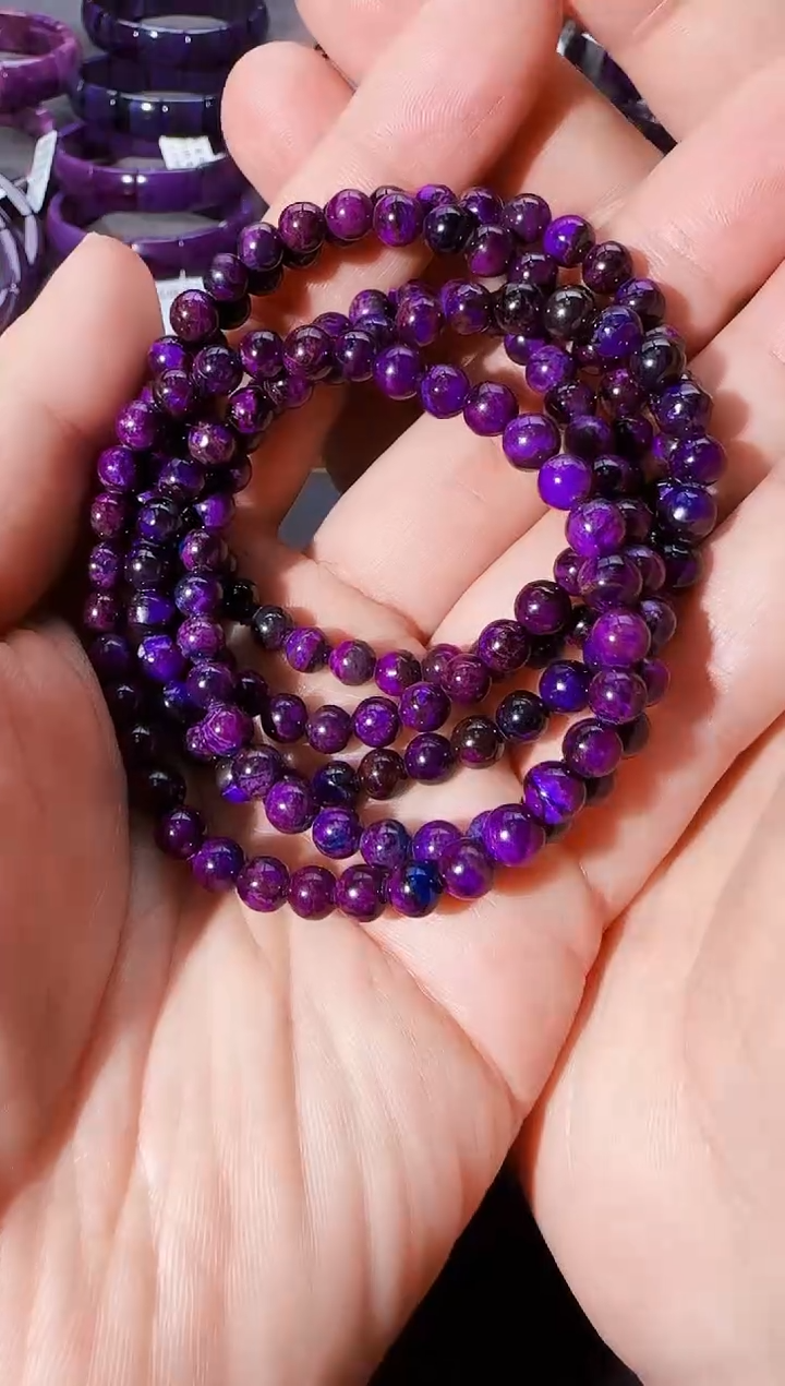 【闪购商品】苏纪石（舒俱来）帝王紫丝绒手串卡6未镶嵌@多样性发其一