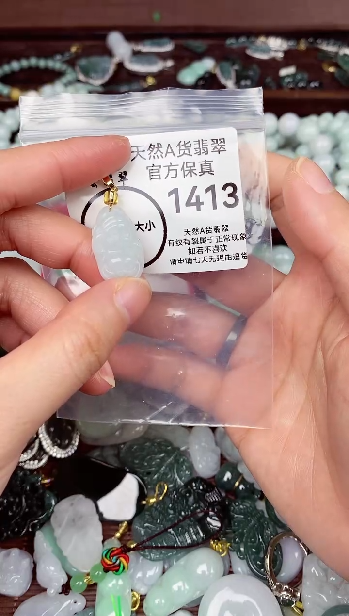 【闪购商品】翡翠颈饰未镶嵌天然A货翡翠1413