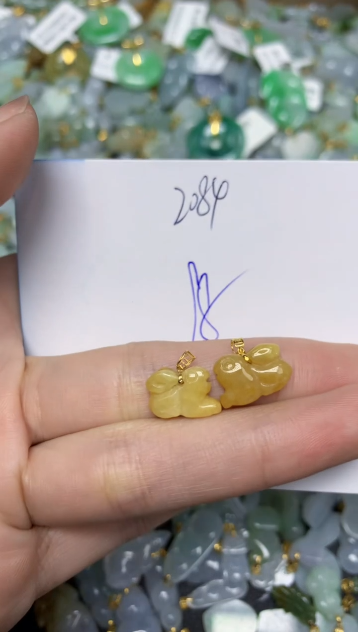 【闪购商品】翡翠颈饰18K金镶嵌天然翡翠A货