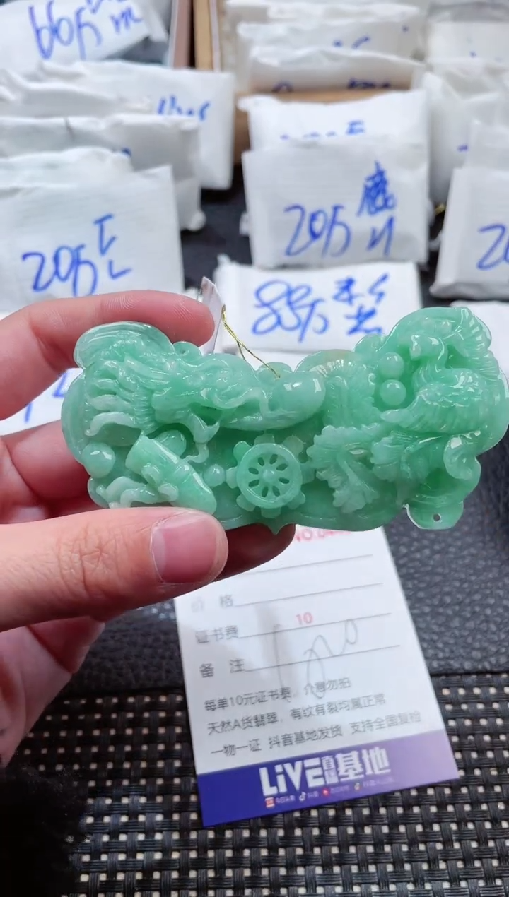 翡翠未镶嵌颈饰00004454