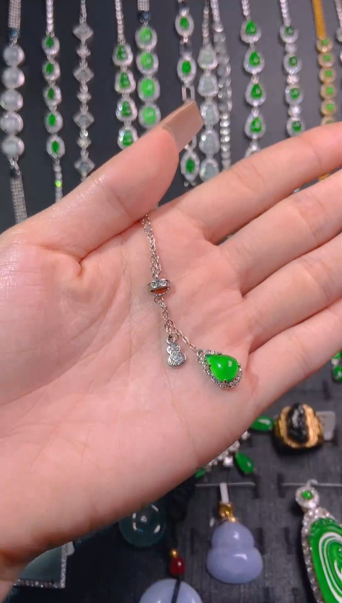 【闪购商品】翡翠颈饰未镶嵌天然翡翠A货142