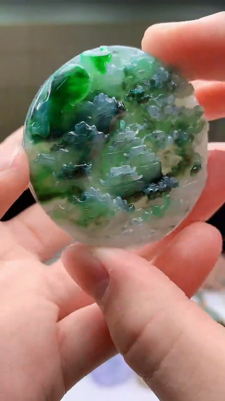 【闪购商品】定制翡翠未镶嵌5152bb-毛货挂件82