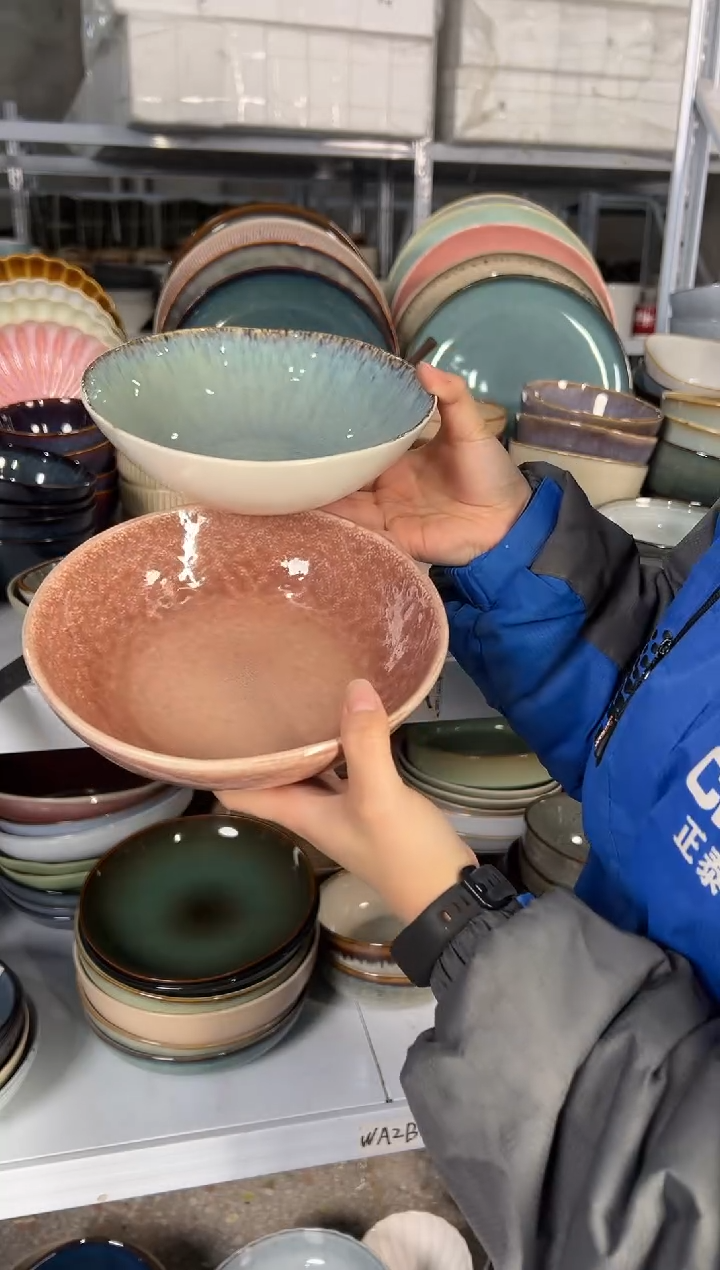 陶瓷外贸尾货瑕疵满20包邮X2 菜碗组合