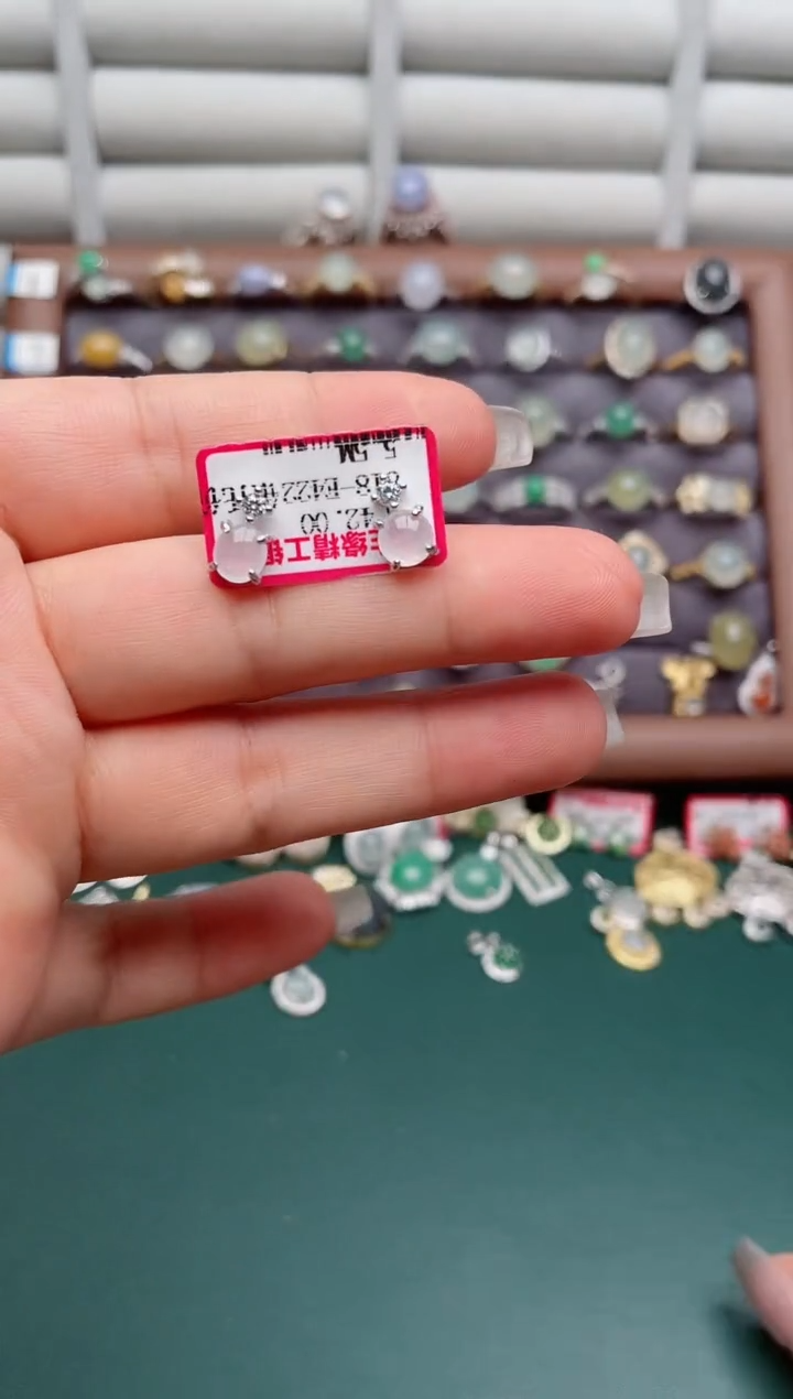 银S925镶嵌戒指翡翠.