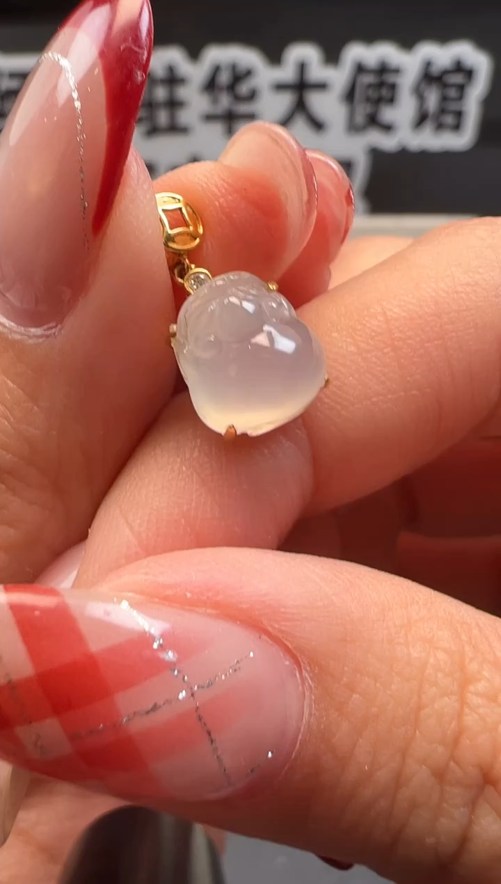 吊坠(不含链)18K金镶嵌翡翠缅甸珠宝严选