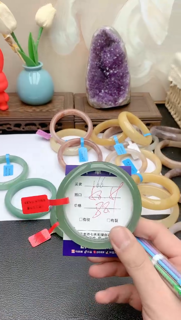 【闪购商品】石英质玉手镯未镶嵌天然玉石手镯-166