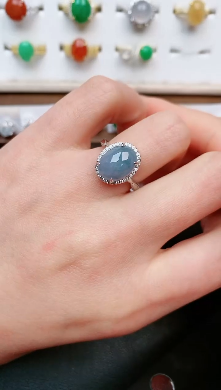 【闪购商品】翡翠戒指银S925镶嵌....