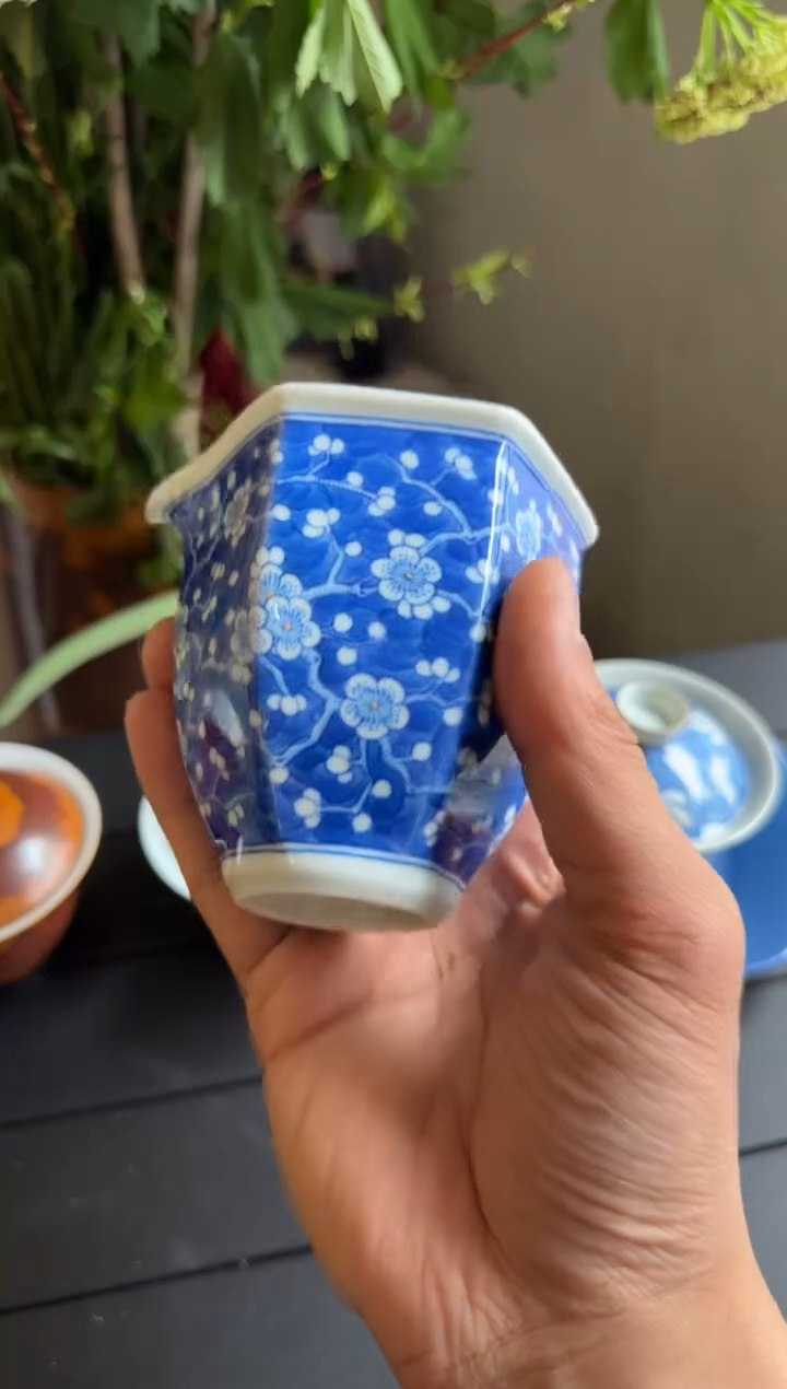 荣器 六方花卉公道