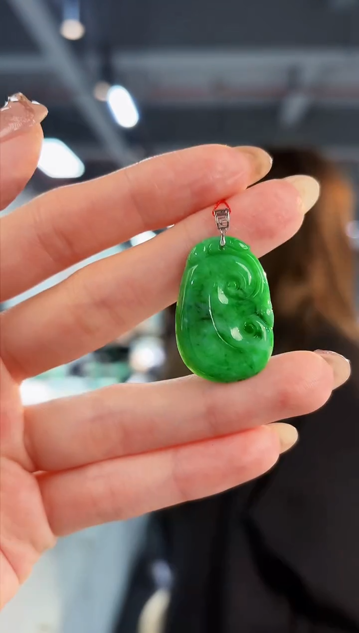 【闪购商品】翡翠颈饰18K金镶嵌缅料A货/支持复检/一件