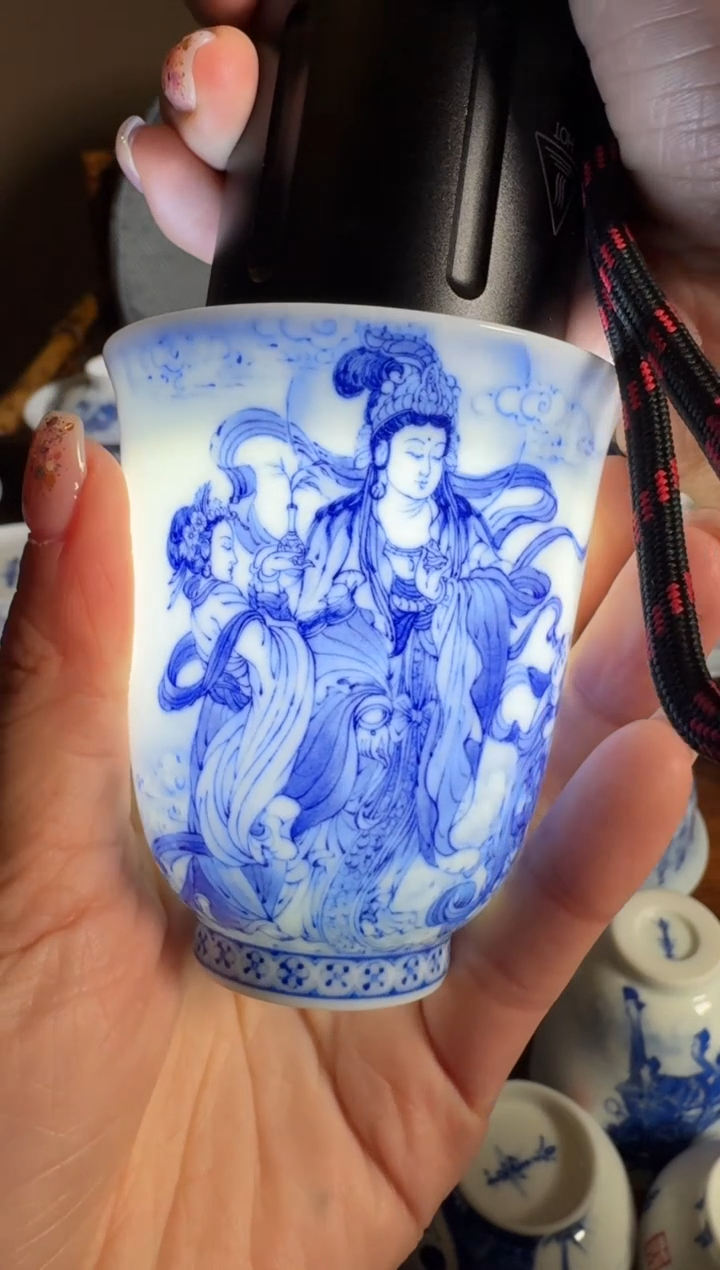 【闪购商品】杯画堂春杨柳人物闻香杯