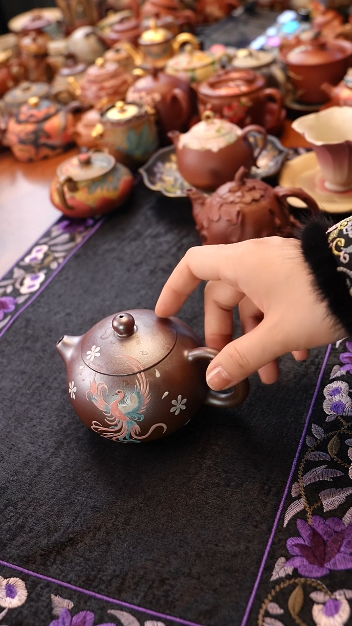 茶壶紫砂柴烧凤凰西施
