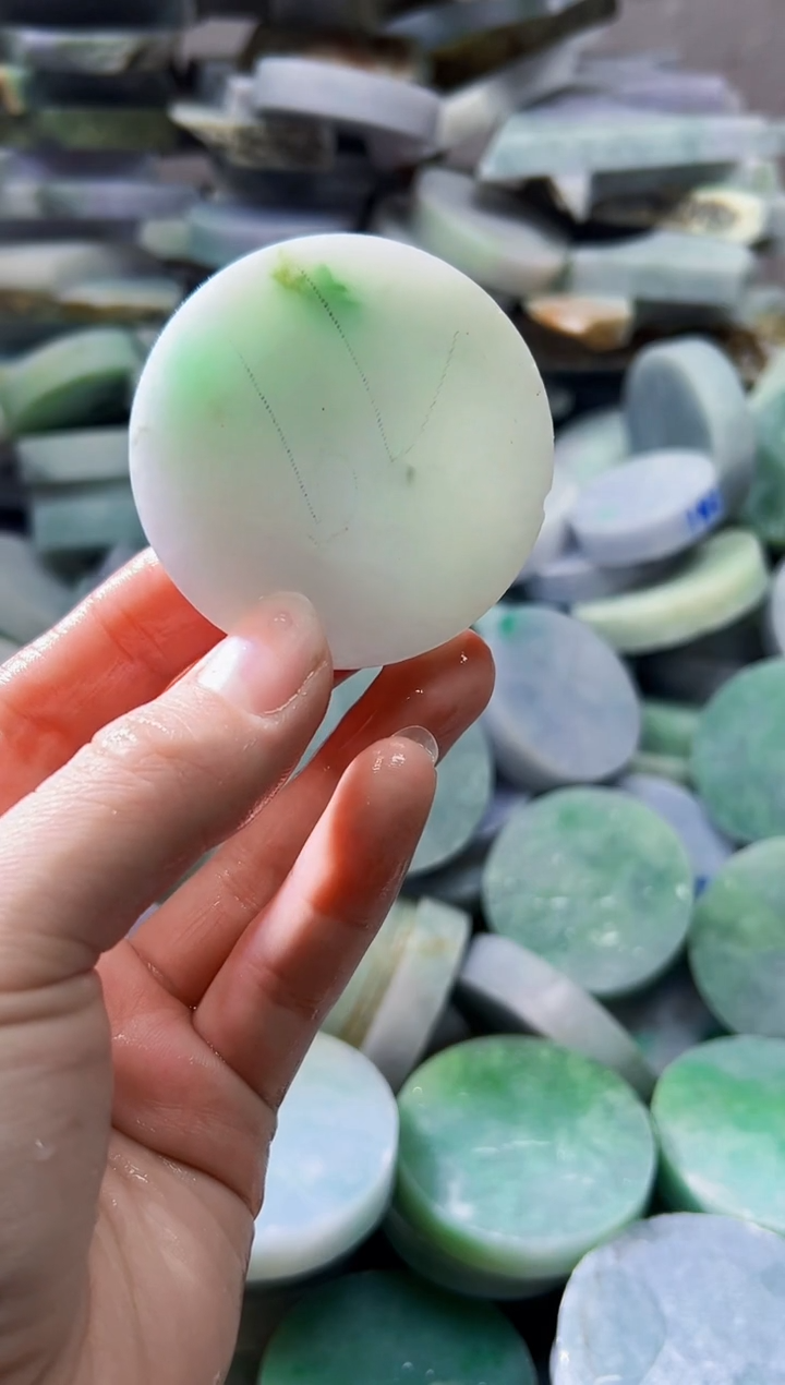 裸石翡翠天然翡翠A货玉 南 384