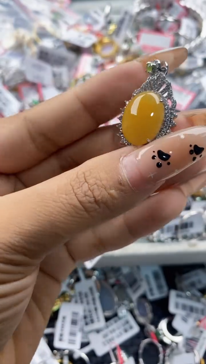 翡翠戒指银S925镶嵌33333   8