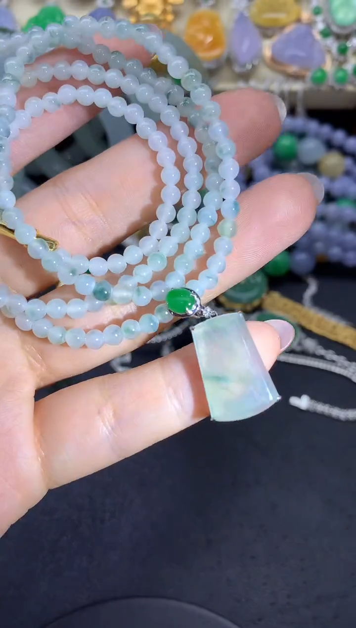 【闪购商品】翡翠颈饰18K金镶嵌326-中国好珍宝