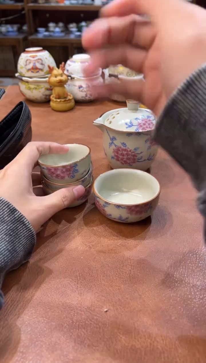 真的很便宜会开片的旅行茶具