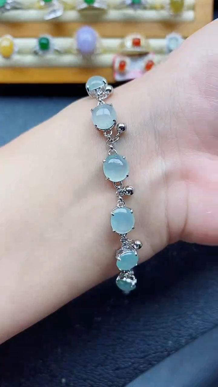 银S925镶嵌戒指翡翠1