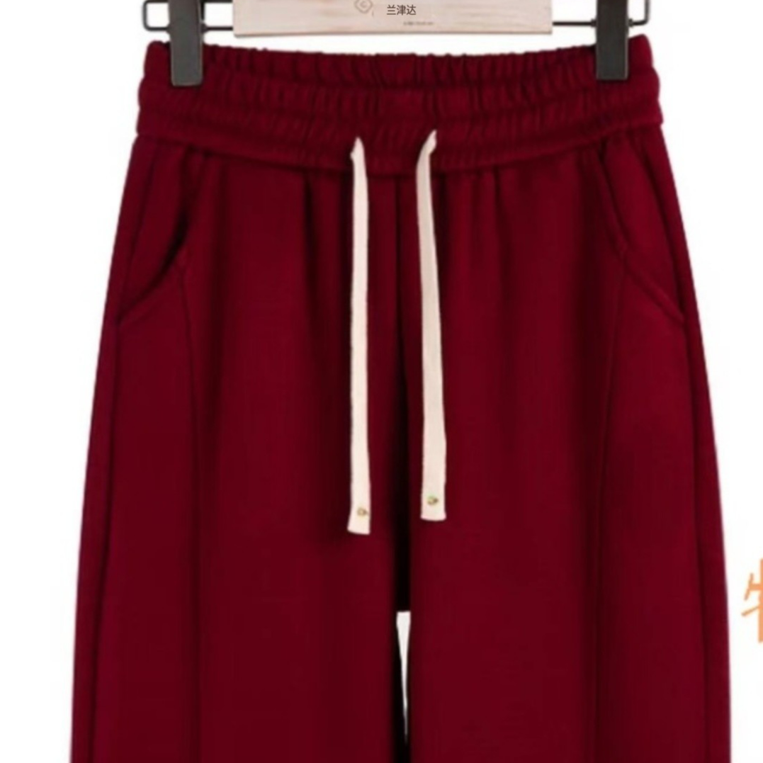 1019女士加绒加厚高腰显瘦小脚裤-A116