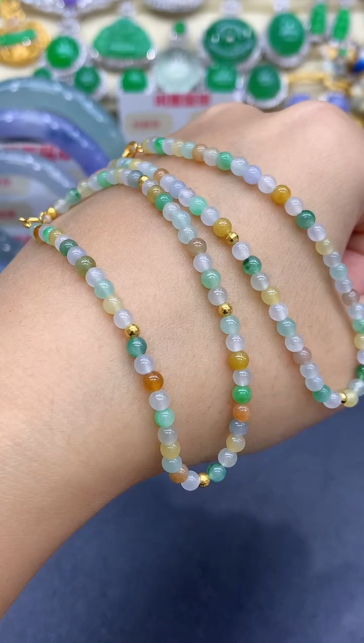 18K金镶嵌手链翡翠134-多样性发其一