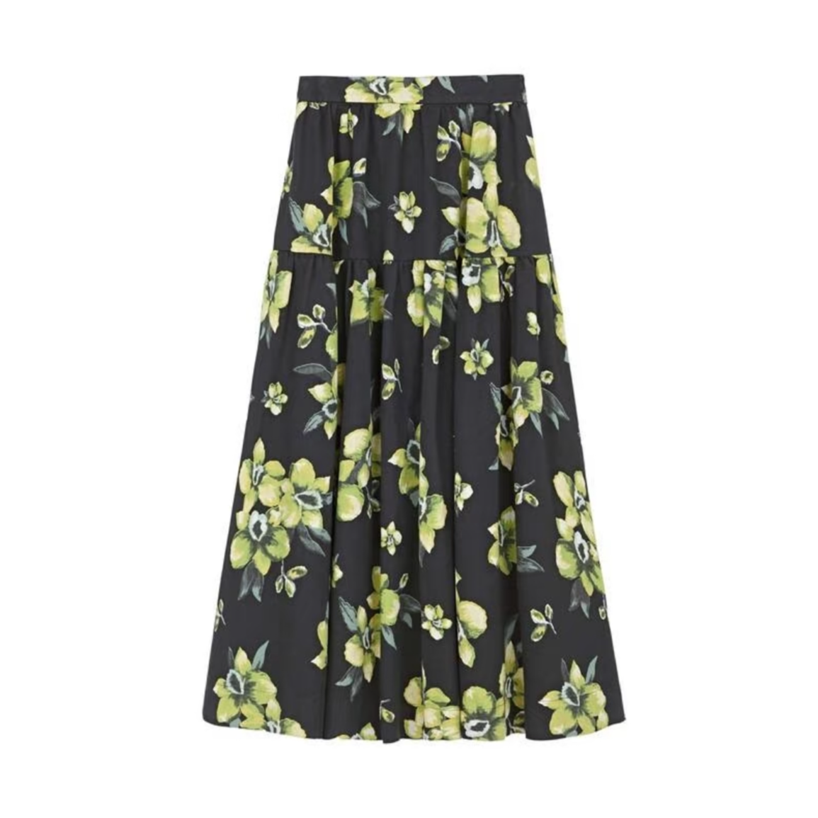 sdeer圣迪奥高端时尚优雅百搭气质复古轻奢碎花半身裙S233Z1151