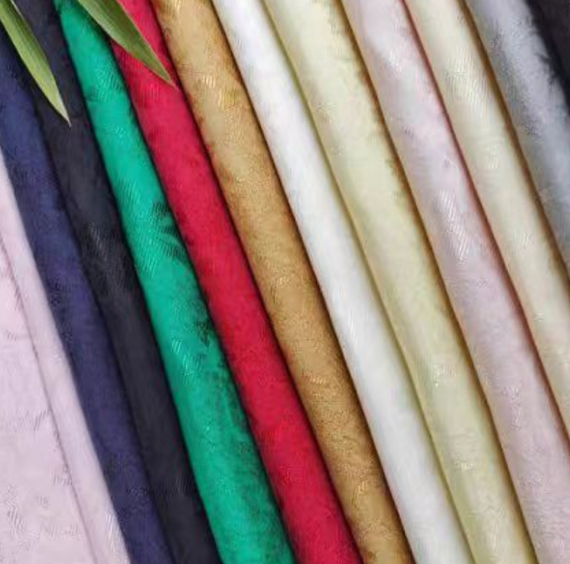 宥芈丝绸提花时装服装面料马甲面料植物丝RS