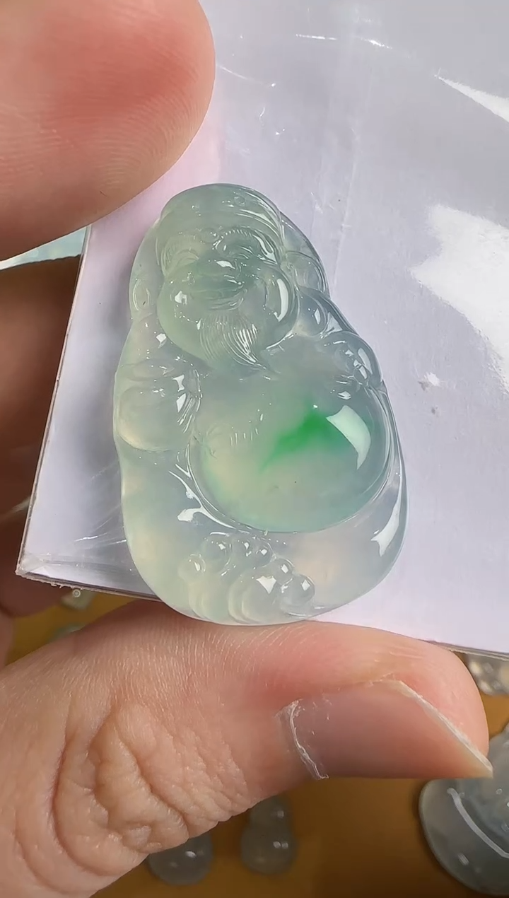 翡翠未镶嵌吊坠(不含链)财神