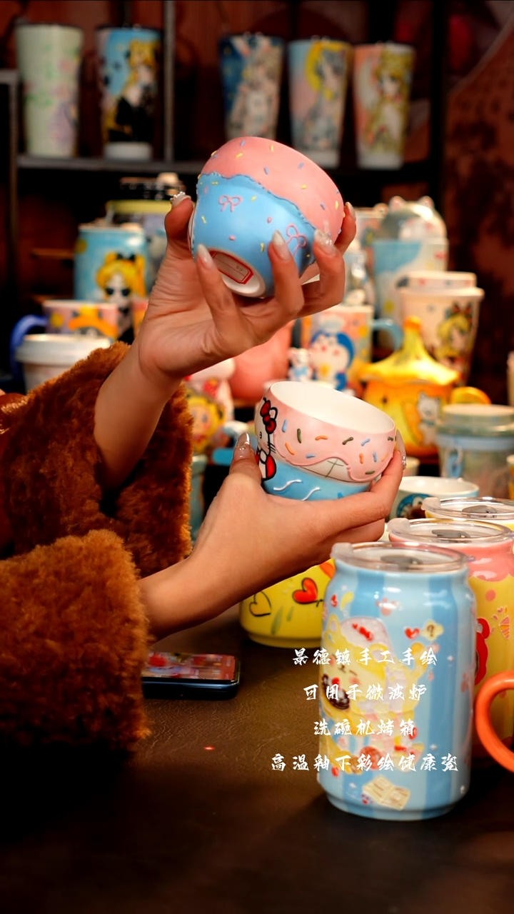 景德镇设计款手工手绘杯杯