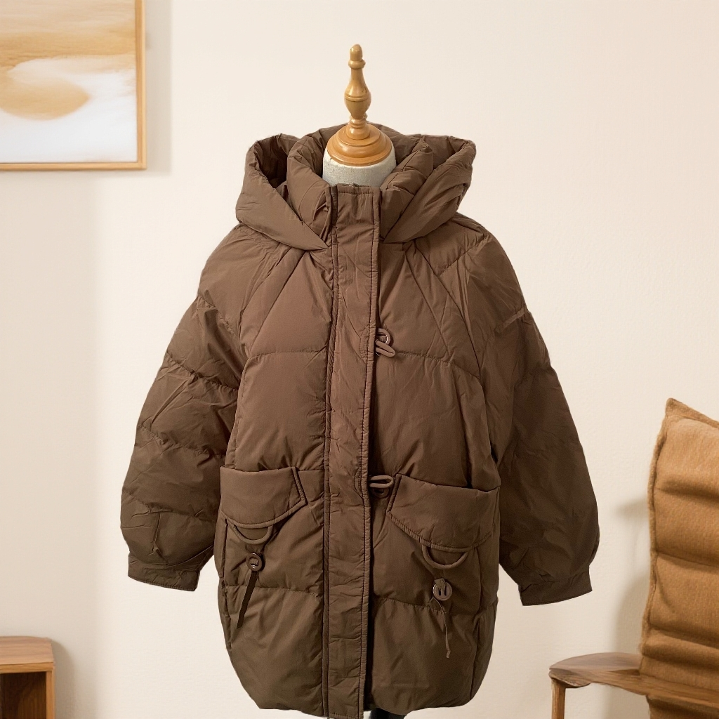 8C147   时尚百搭立领连帽羽绒衣
