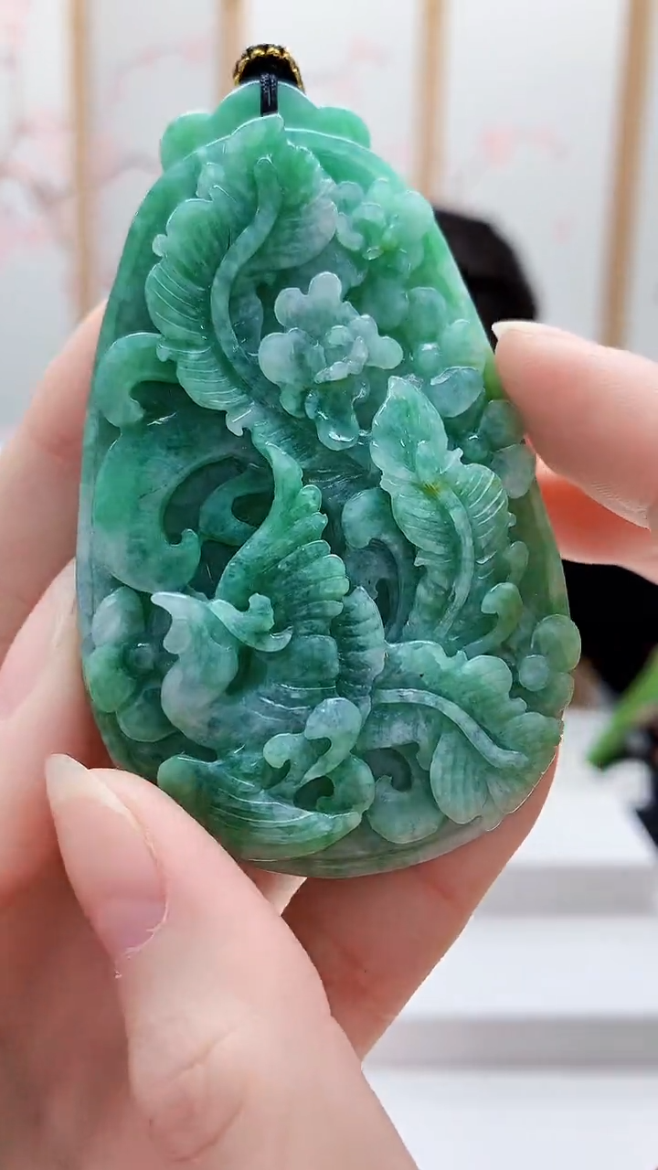 未镶嵌定制翡翠5060ry-毛货挂件75