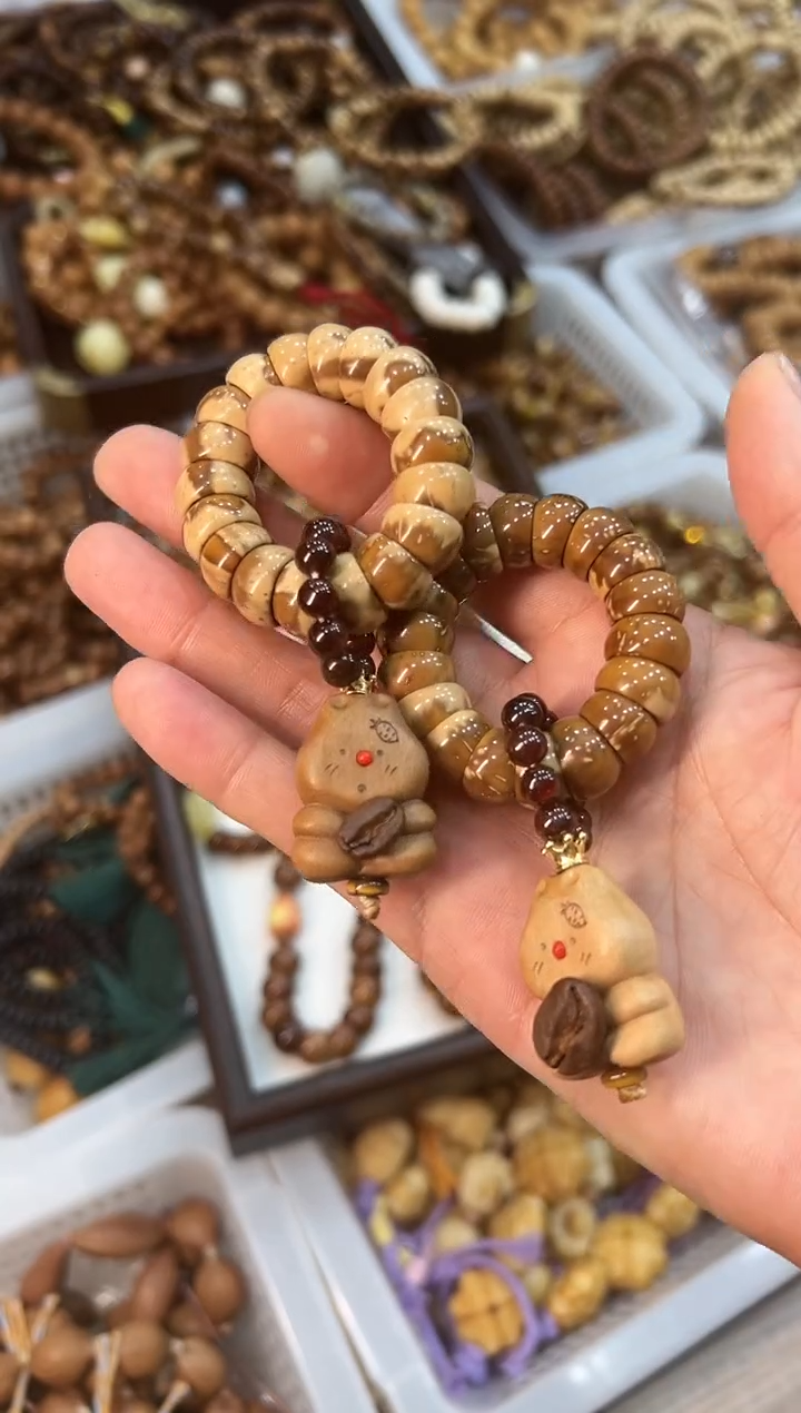 手串紫金鼠卡11.5mm左右 设计款 金饭碗 手捻【多样发1】