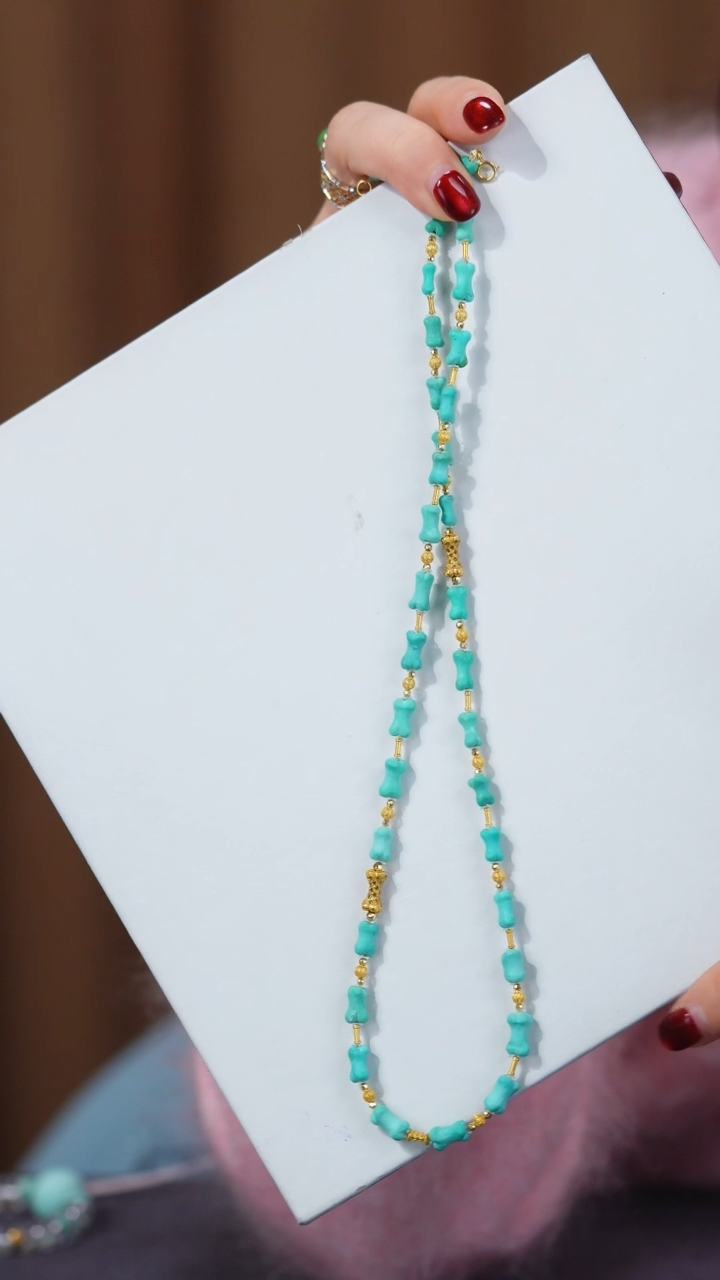 【闪购商品】绿松石项链18K金镶嵌1