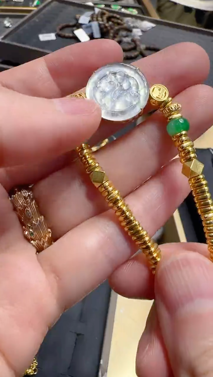 18K金镶嵌手链翡翠多样性团购发一件