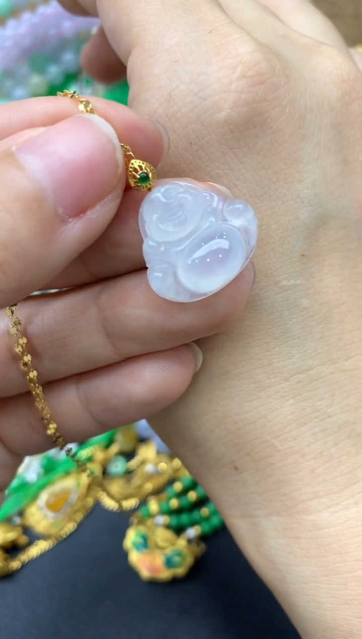 【闪购商品】翡翠颈饰18K金镶嵌371-中国好珍宝