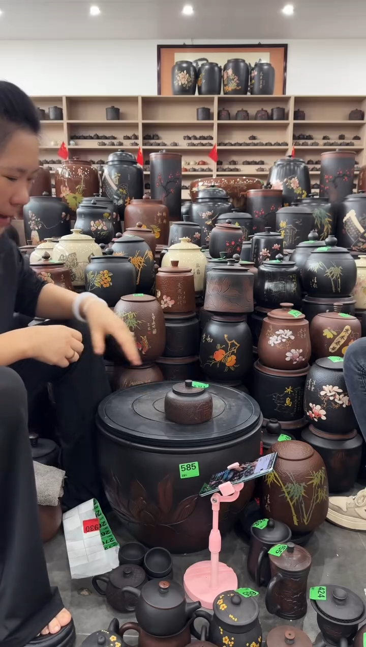 大瑕疵  满雕 斗茶罐 181