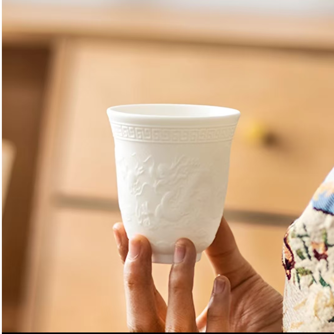 TJ002-浮雕龙凤主人杯【单品包邮偏远除外】AA4