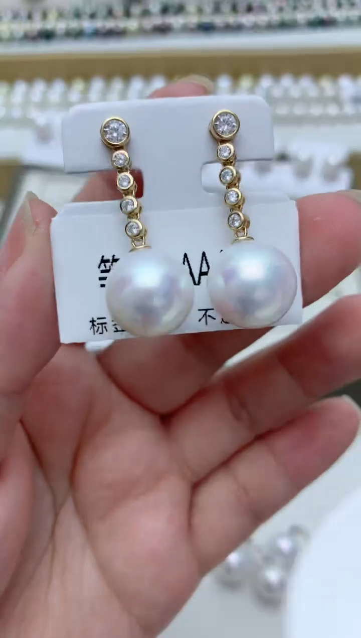 【闪购商品】淡水珍珠耳饰银S925镶嵌q73 