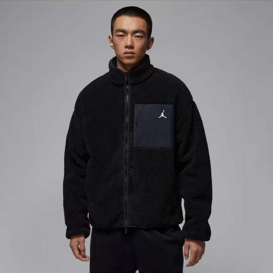 NIKE/耐克 AJ 男子摇粒绒运动防风外套HV0779-010