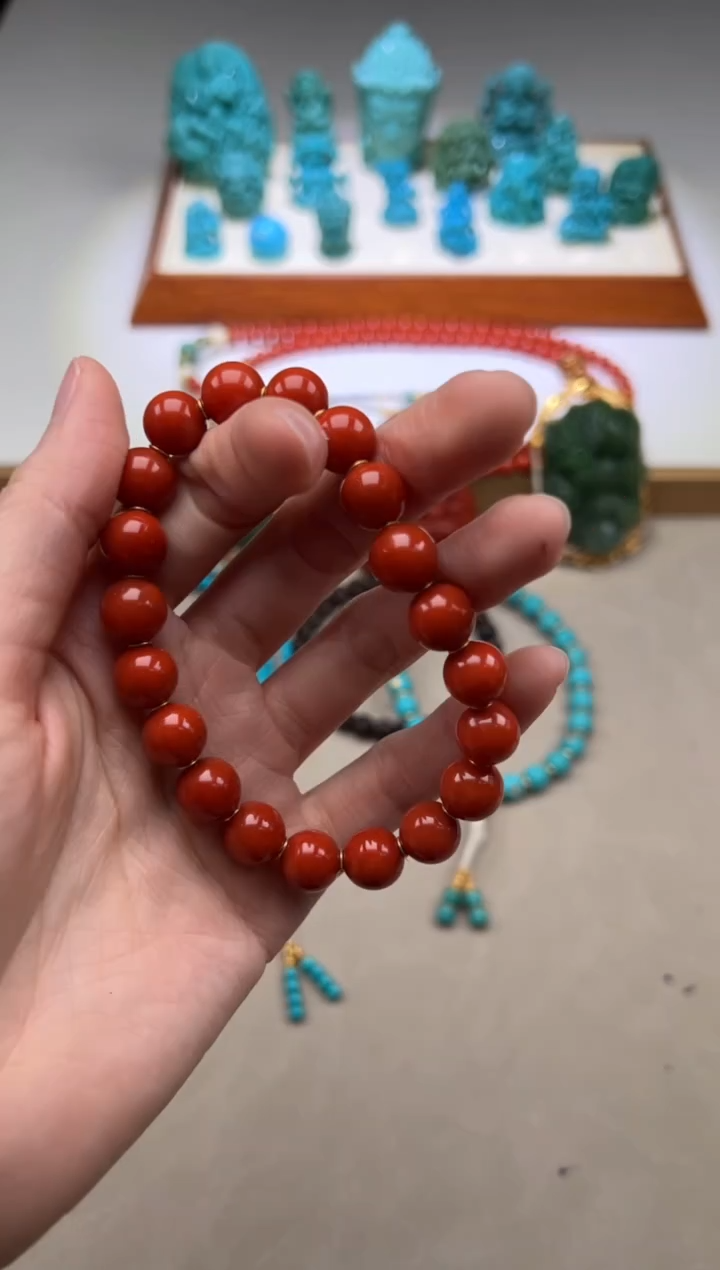 【闪购商品】南红玛瑙手串手串18K金镶嵌手串手串