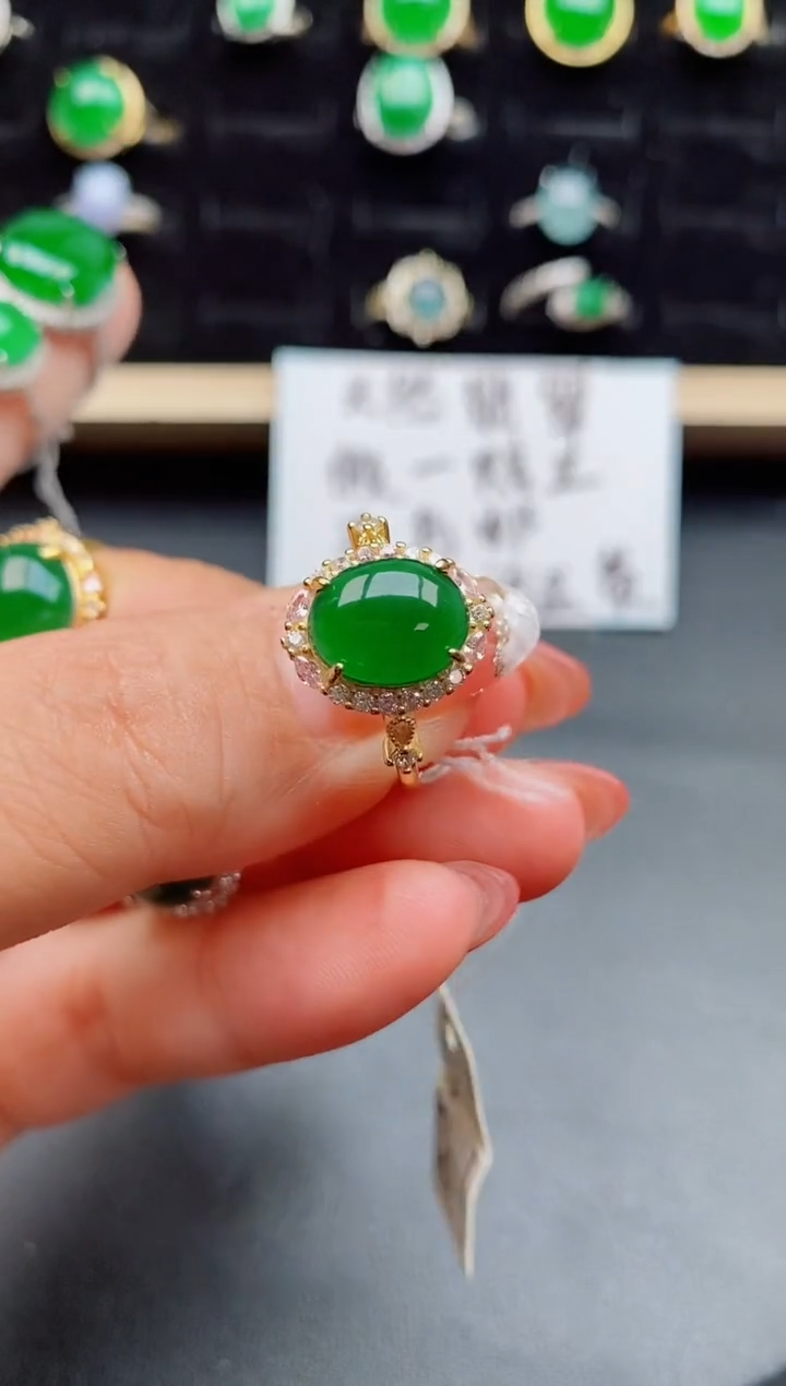 【闪购商品】翡翠戒指银S925镶嵌21212