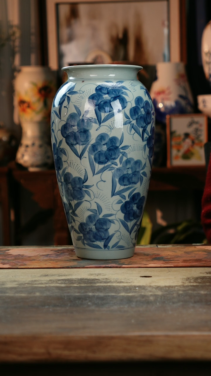 【闪购商品】瓷片景德镇纯手工釉下彩精品花瓶