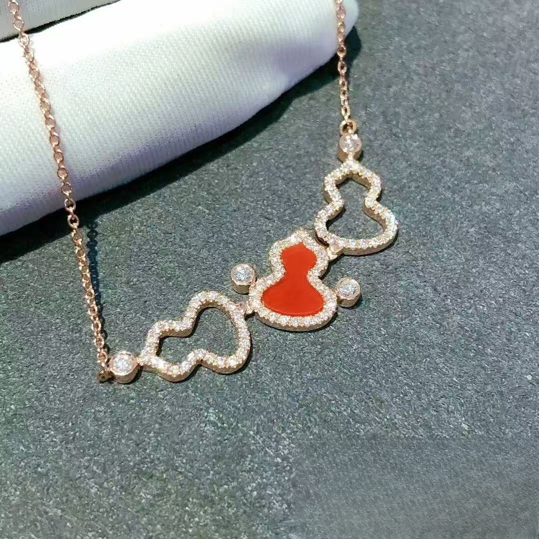 #粉色专享#003蜜蜂葫芦爱心项链轻奢百搭款简约时尚气质