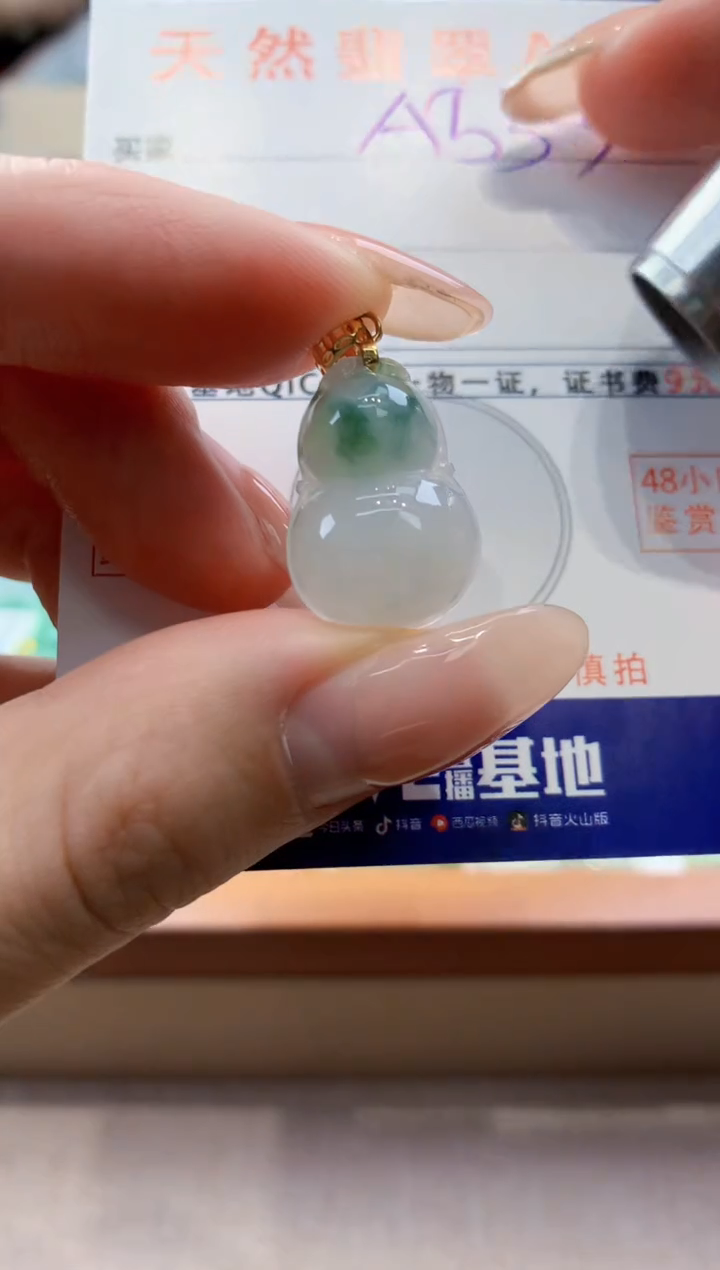 颈饰未镶嵌翡翠 天然翡翠挂件