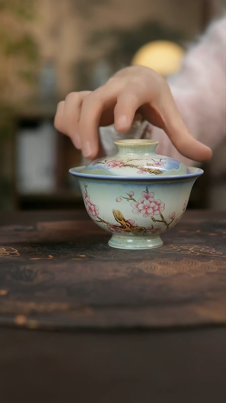 景德镇陶瓷杯碗柴烧多人