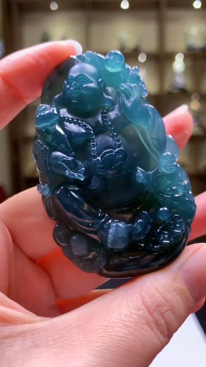 【闪购商品】定制翡翠未镶嵌8054yx-毛货挂件60