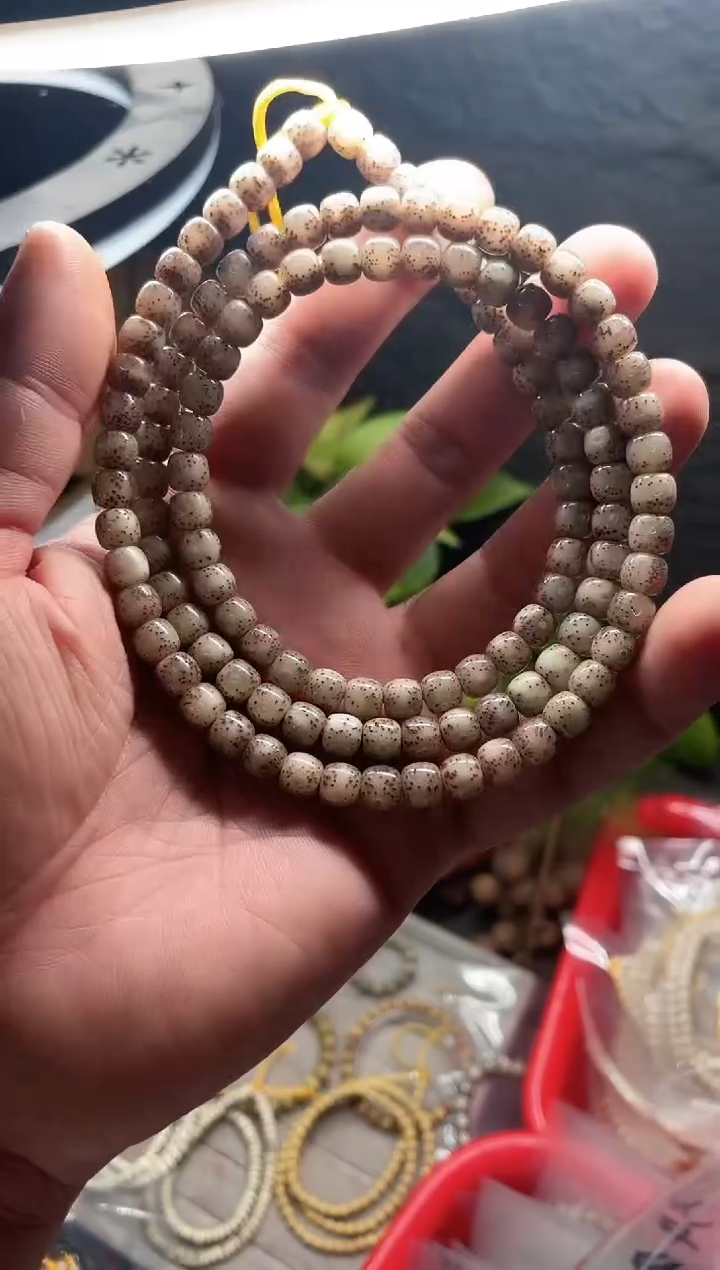 星月菩提手串海南星月菩提《粉冰长串》7X6长串