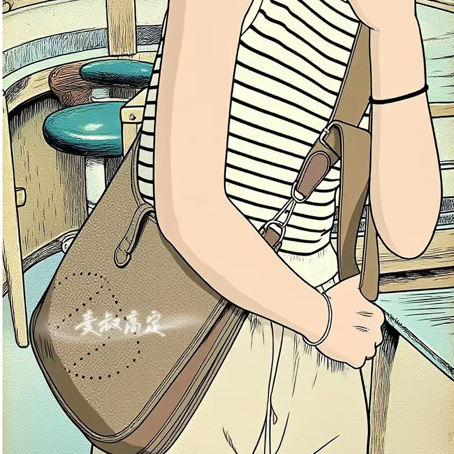 麦吻手工包 斜挎大包女大容量 伊芙L17/29时尚百搭小众手缝包