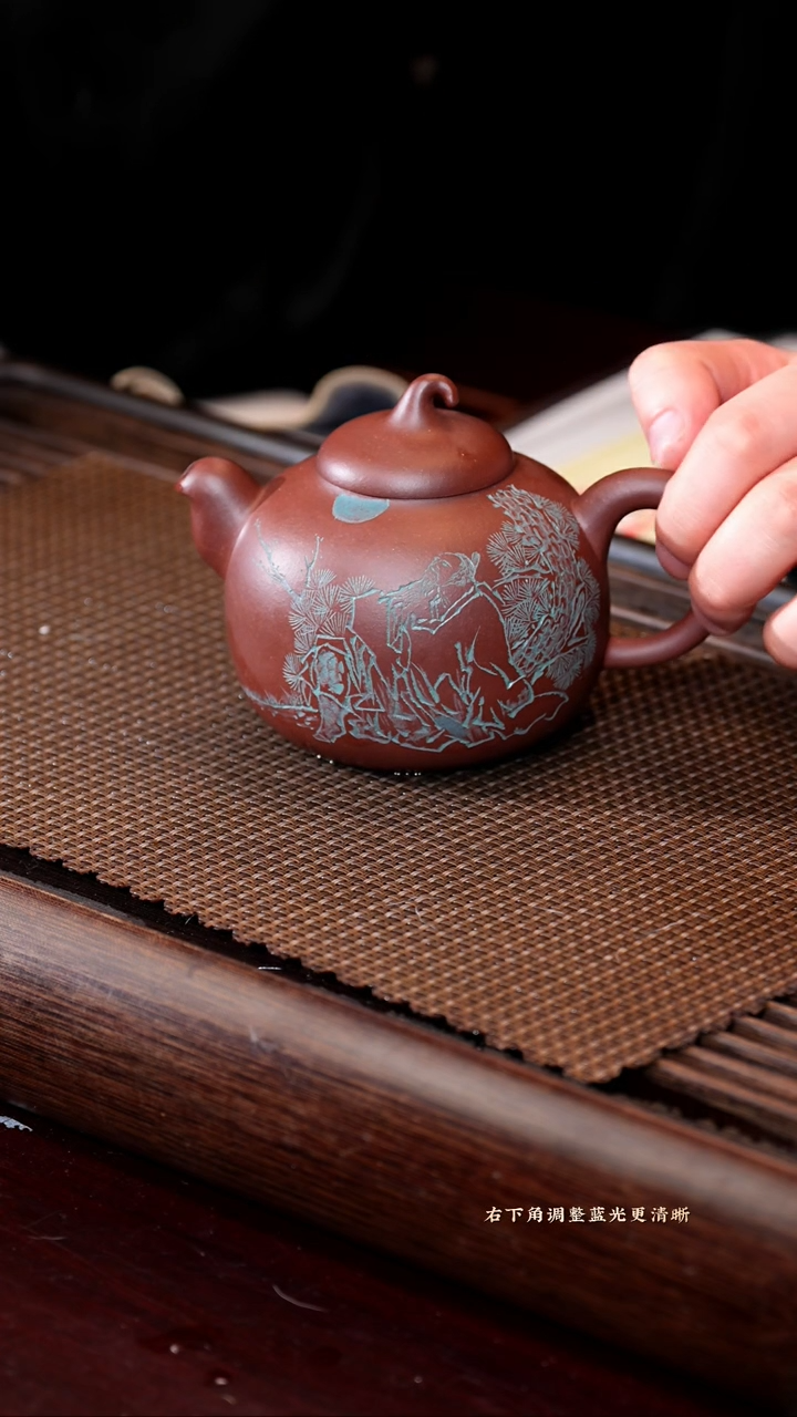 【闪购商品】紫砂茶壶zkn 茄瓜 沉香紫泥 320+花盆