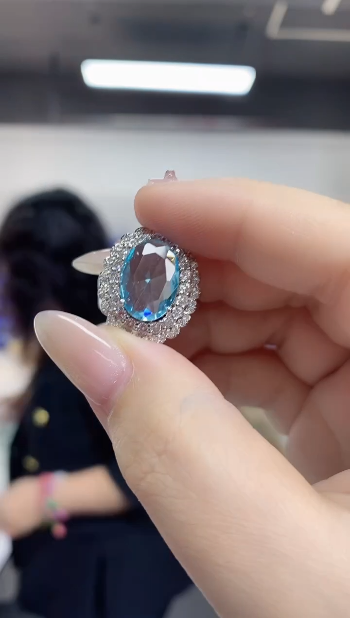【闪购商品】托帕石戒指未镶嵌多样性发其一颜色微差
