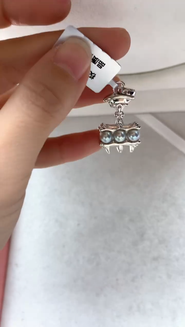 吊坠(不含链)银S925镶嵌海水珍珠吊坠