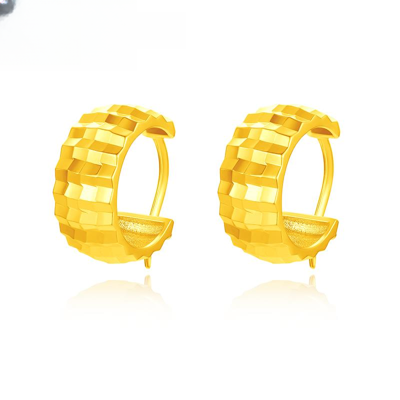 925银耳饰 【欣欣专享】925银凹凸车花耳扣 YE1136