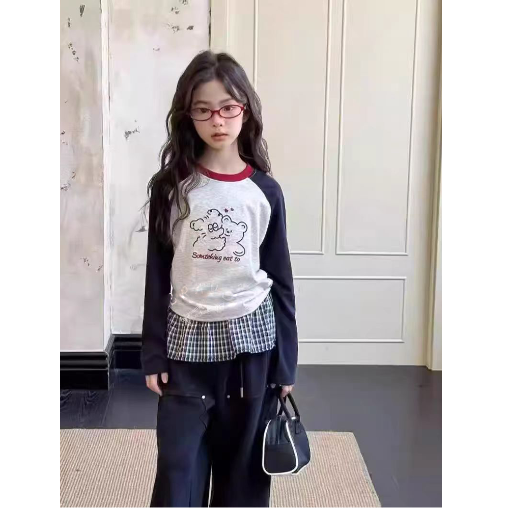 2025秋季新款长袖打底衫女童